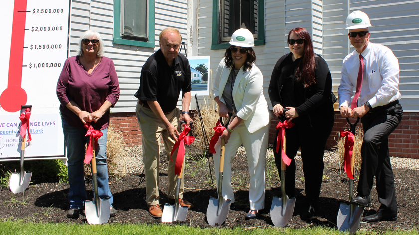 Groundbreaking ceremony at Hope on Haven Hill's new facility.