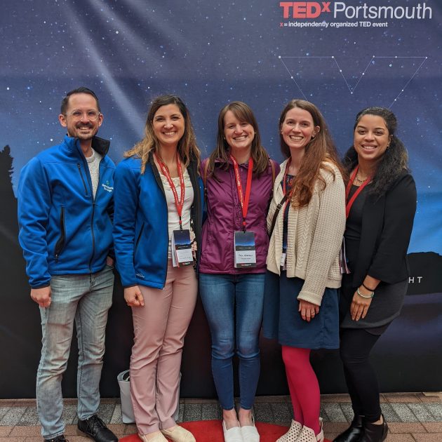The Kennebunk Savings emerging leaders class pose for a photo at the TedX Conference in Portsmouth, New Hampshire.