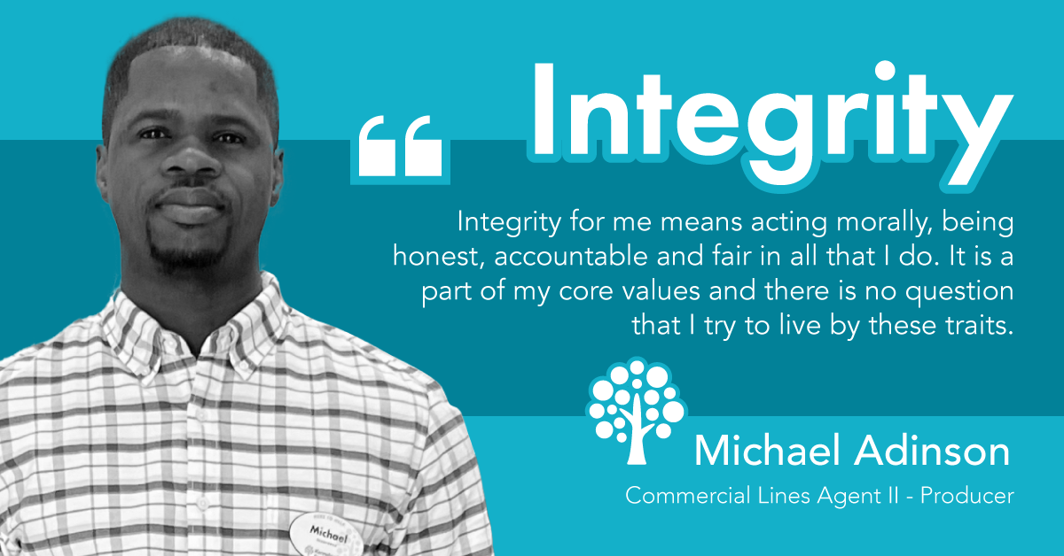 Michael Adinson speaks about the value of integrity